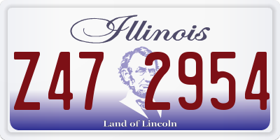 IL license plate Z472954