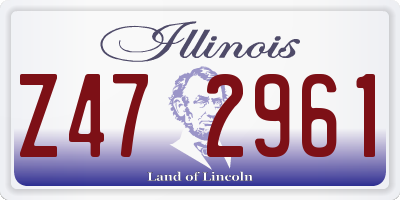 IL license plate Z472961