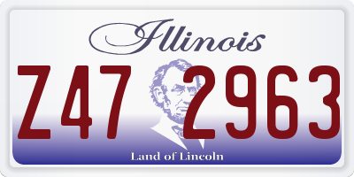 IL license plate Z472963