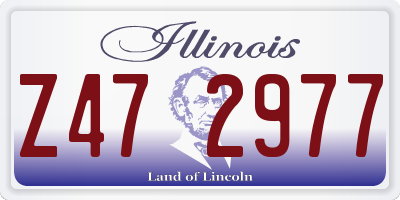 IL license plate Z472977