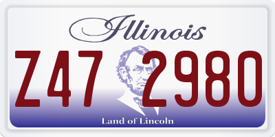 IL license plate Z472980