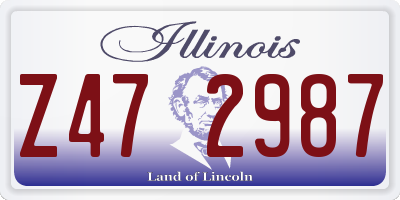 IL license plate Z472987