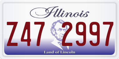 IL license plate Z472997