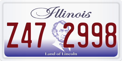 IL license plate Z472998