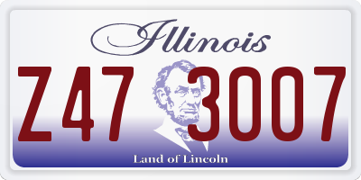 IL license plate Z473007