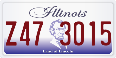 IL license plate Z473015