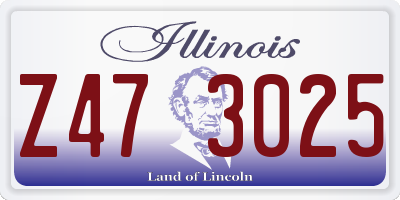 IL license plate Z473025