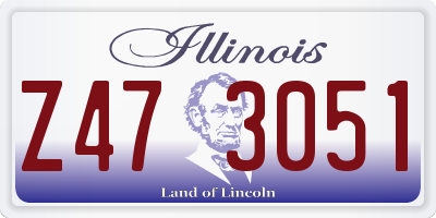 IL license plate Z473051