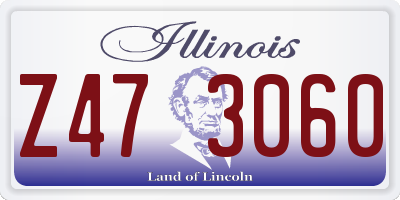 IL license plate Z473060