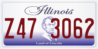 IL license plate Z473062
