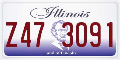 IL license plate Z473091