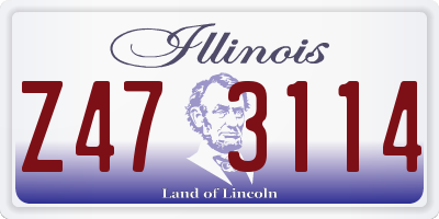 IL license plate Z473114