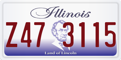 IL license plate Z473115