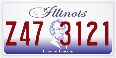 IL license plate Z473121