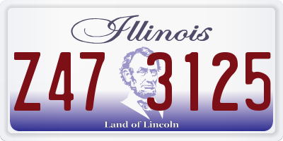 IL license plate Z473125