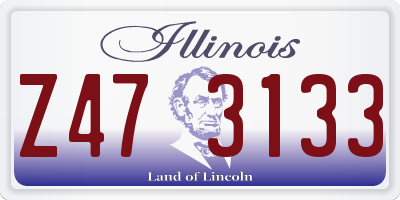 IL license plate Z473133