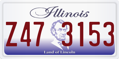 IL license plate Z473153