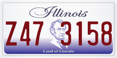 IL license plate Z473158