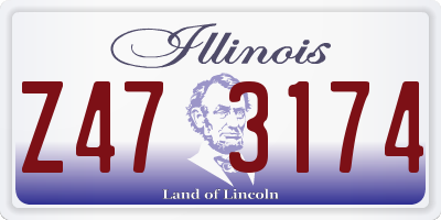 IL license plate Z473174