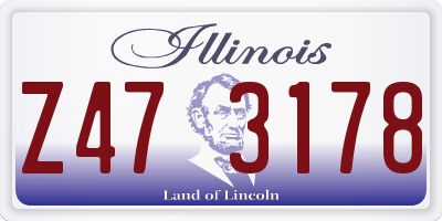 IL license plate Z473178