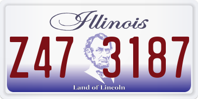 IL license plate Z473187