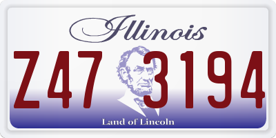 IL license plate Z473194