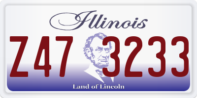 IL license plate Z473233
