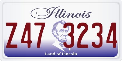 IL license plate Z473234