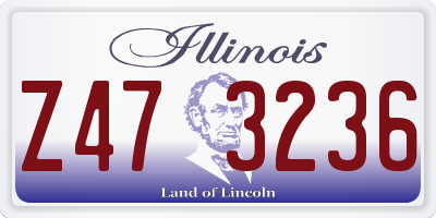 IL license plate Z473236
