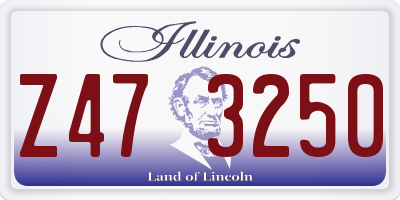 IL license plate Z473250