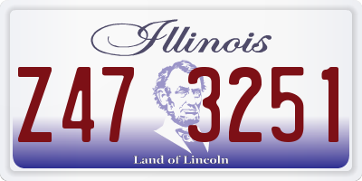 IL license plate Z473251
