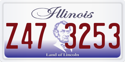 IL license plate Z473253