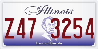 IL license plate Z473254