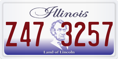 IL license plate Z473257