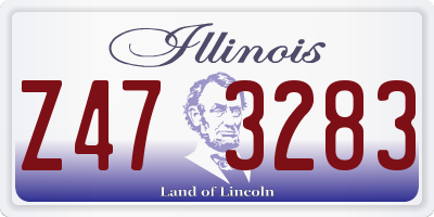 IL license plate Z473283