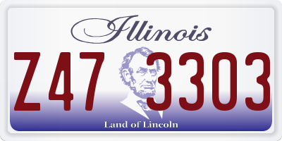 IL license plate Z473303