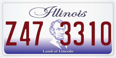 IL license plate Z473310