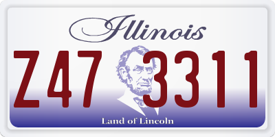 IL license plate Z473311