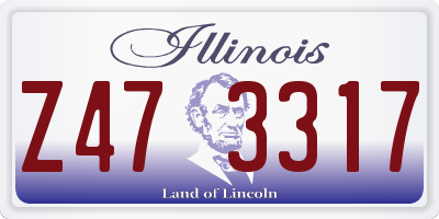 IL license plate Z473317