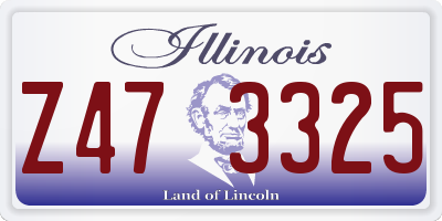 IL license plate Z473325