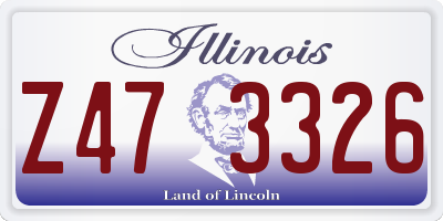 IL license plate Z473326