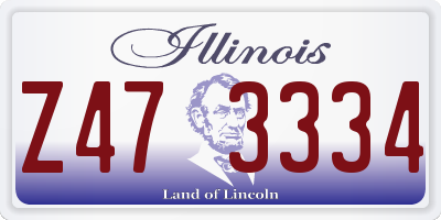 IL license plate Z473334