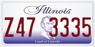 IL license plate Z473335