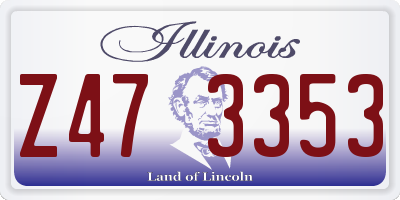 IL license plate Z473353