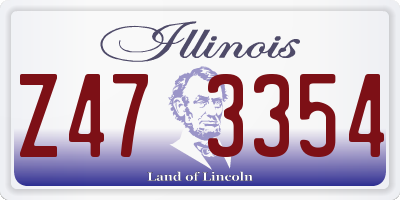 IL license plate Z473354