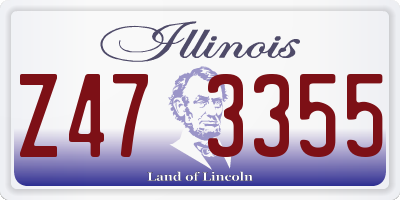 IL license plate Z473355