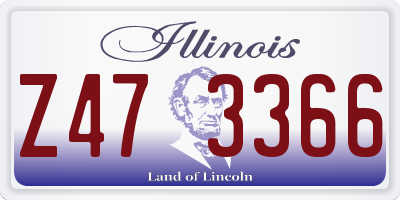 IL license plate Z473366