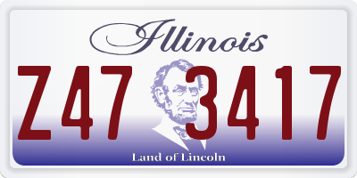 IL license plate Z473417