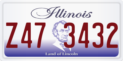 IL license plate Z473432