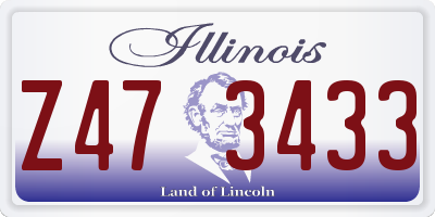 IL license plate Z473433